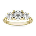 3 CTW AGI Certified Lab Grown Diamond (G-VS) Three Stone Engagement Ring in of 14K Gold
