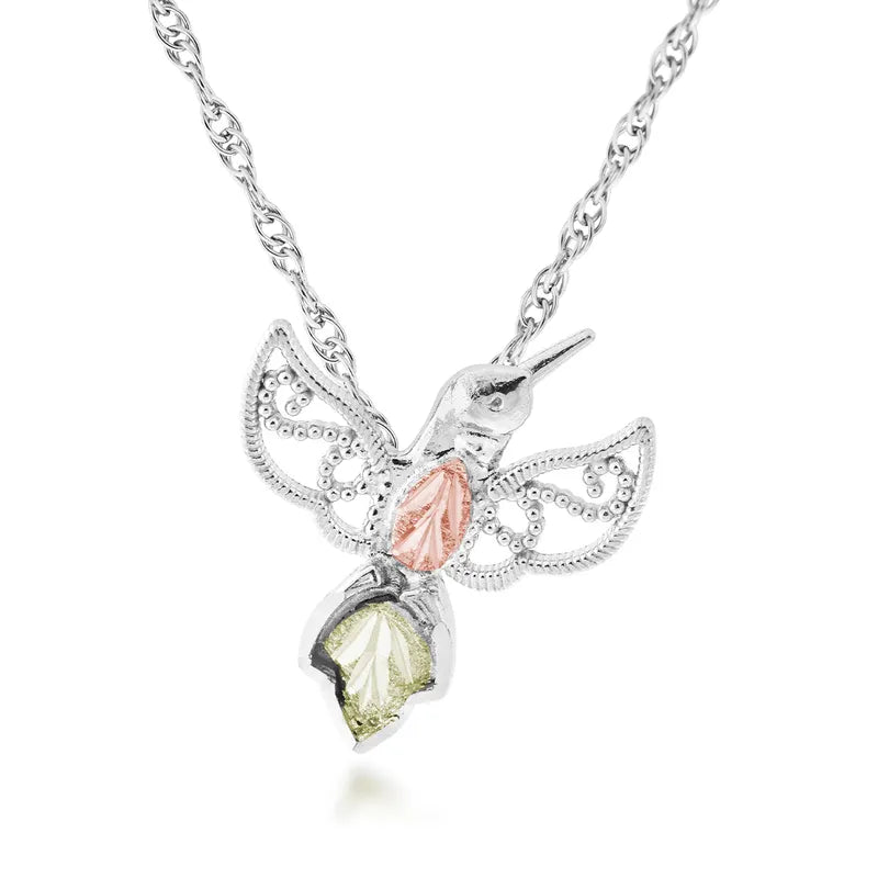 Uplifting Hummingbird - Black Hills Gold Pendant