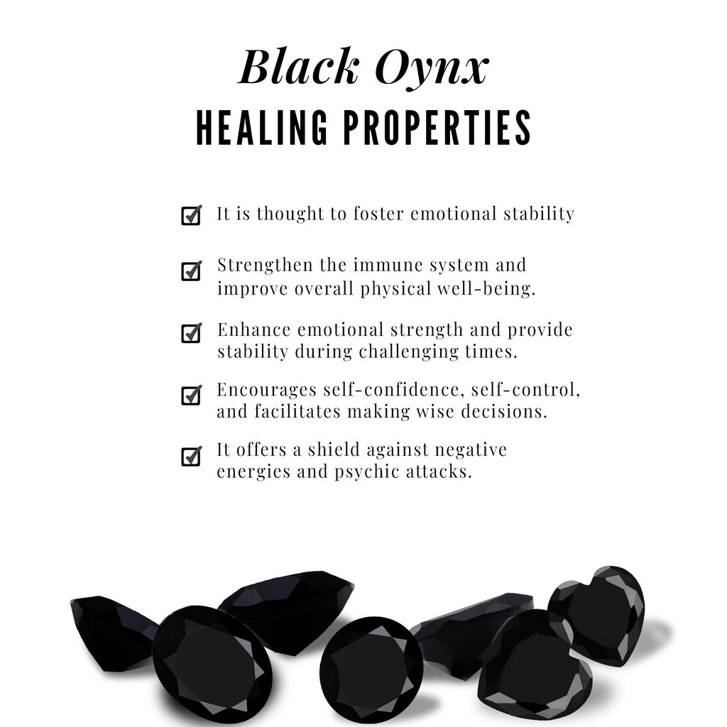 Natural Black Onyx Infinity Bolo Bracelet for Women