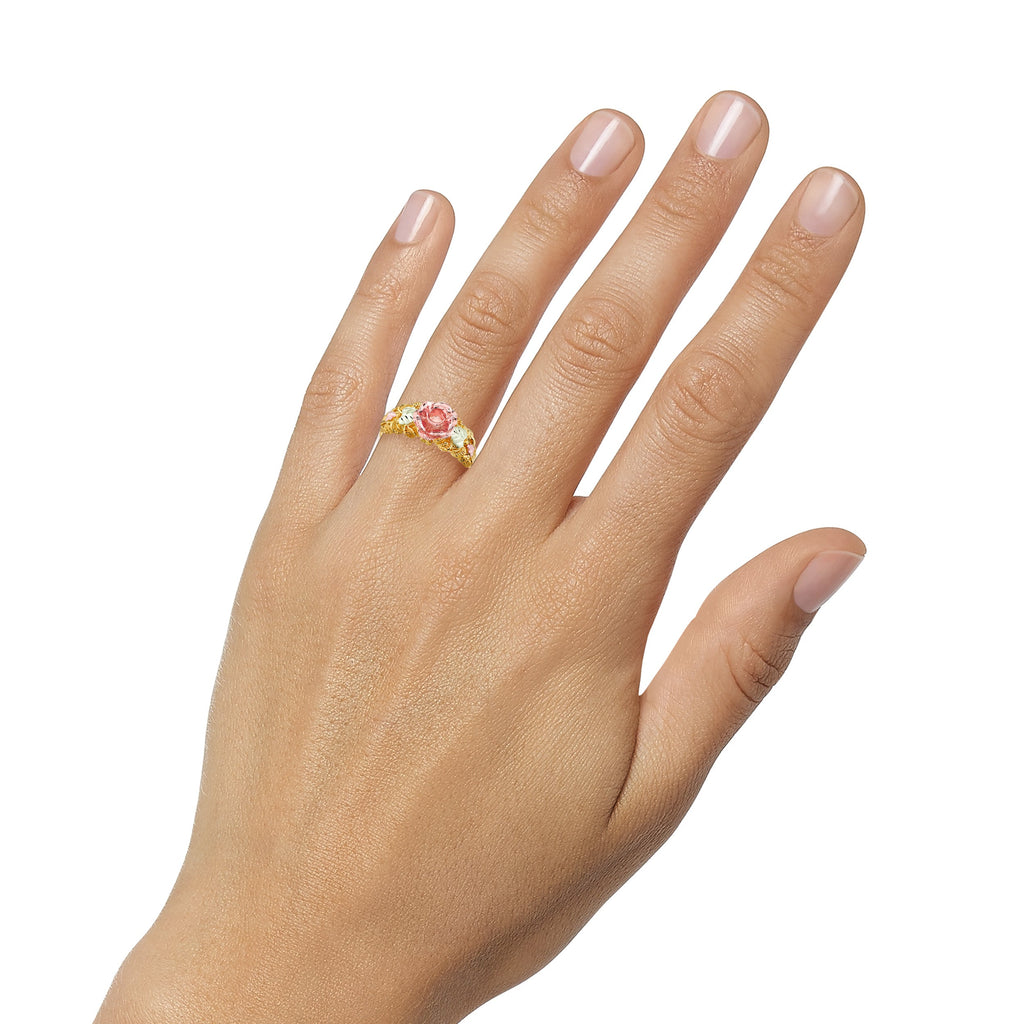Intricate Rose - Black Hills Gold Ladies Ring