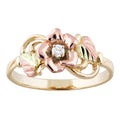 Red Diamond Rose - Black Hills Gold Ladies Ring