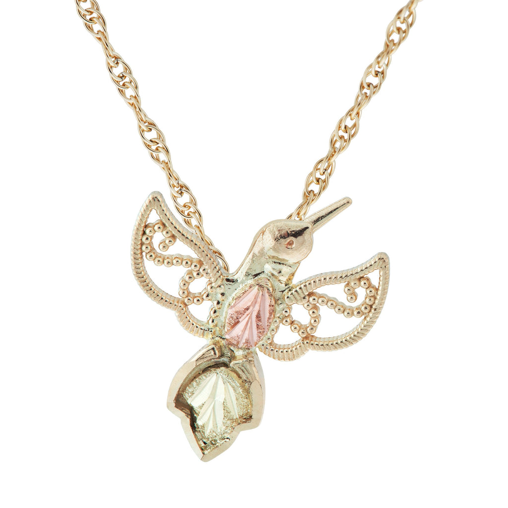 Uplifting Hummingbird - Black Hills Gold Pendant