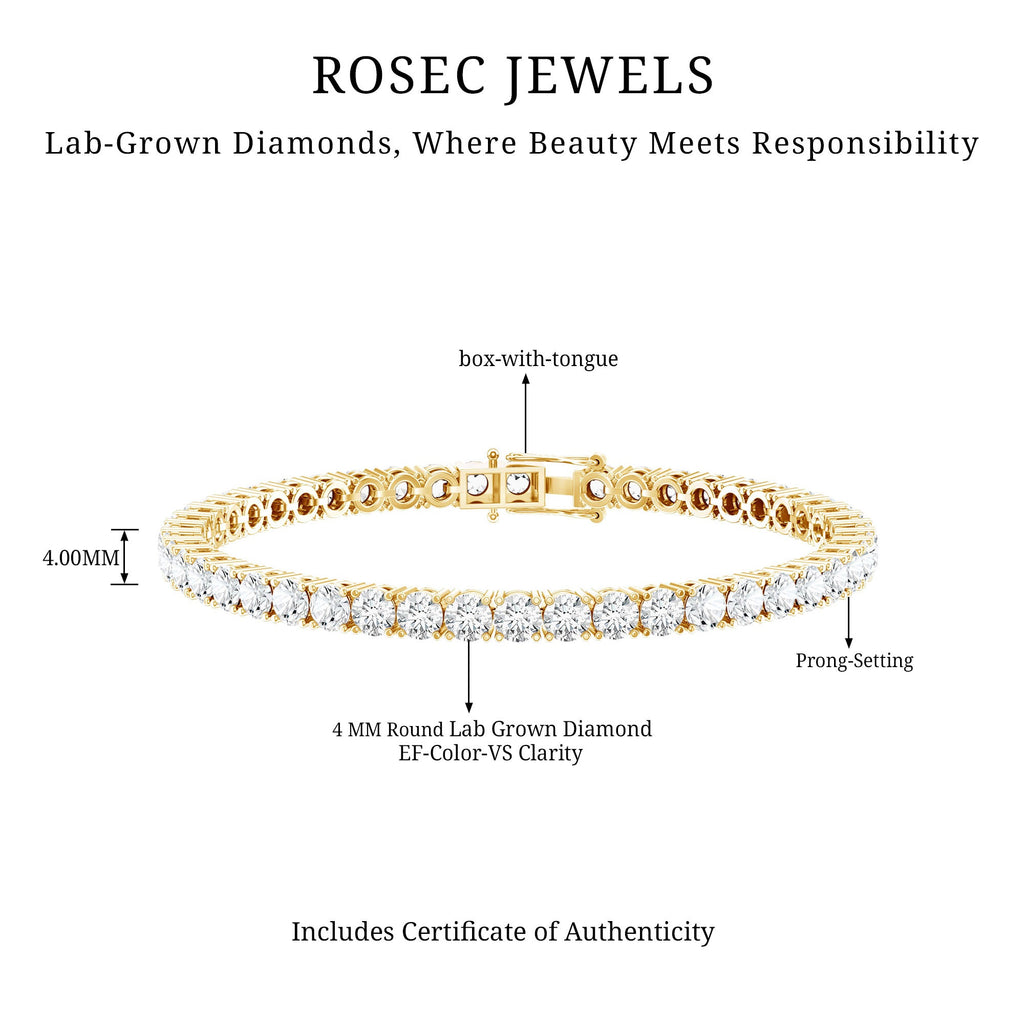 Certified Lab Grown Diamond Tennis Bracelet for Women