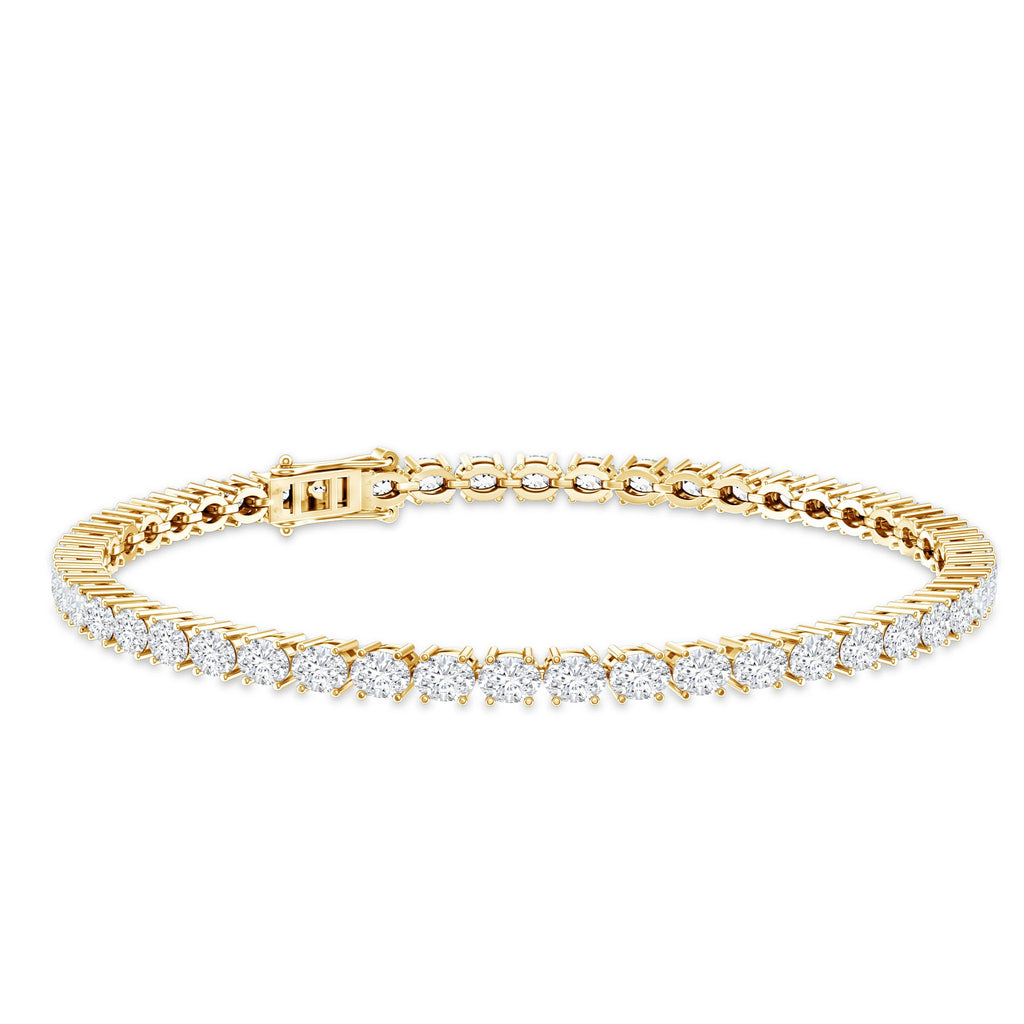 East West Oval Lab Grown Diamond Tennis Bracelet