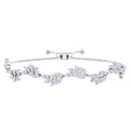 Leaf Bolo Bracelet with Marquise Cut Moissanite