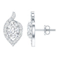 Certified 1.5 Carat Oval Lab Grown Diamond Stud Earrings For Women