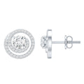 Lab Grown Diamond Swirl Stud Earrings With Screw Back