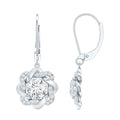 Lab Grown Diamond Flower Hoop Earrings For Her