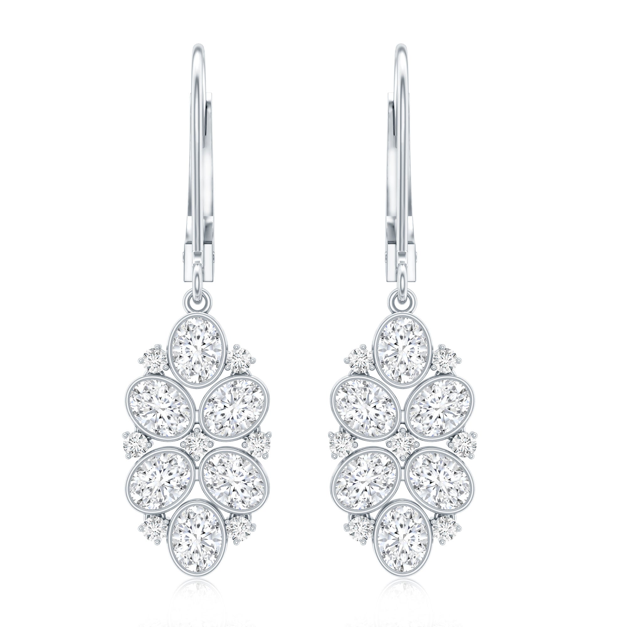 Certified Lab Grown Diamond Designer Drop Earrings