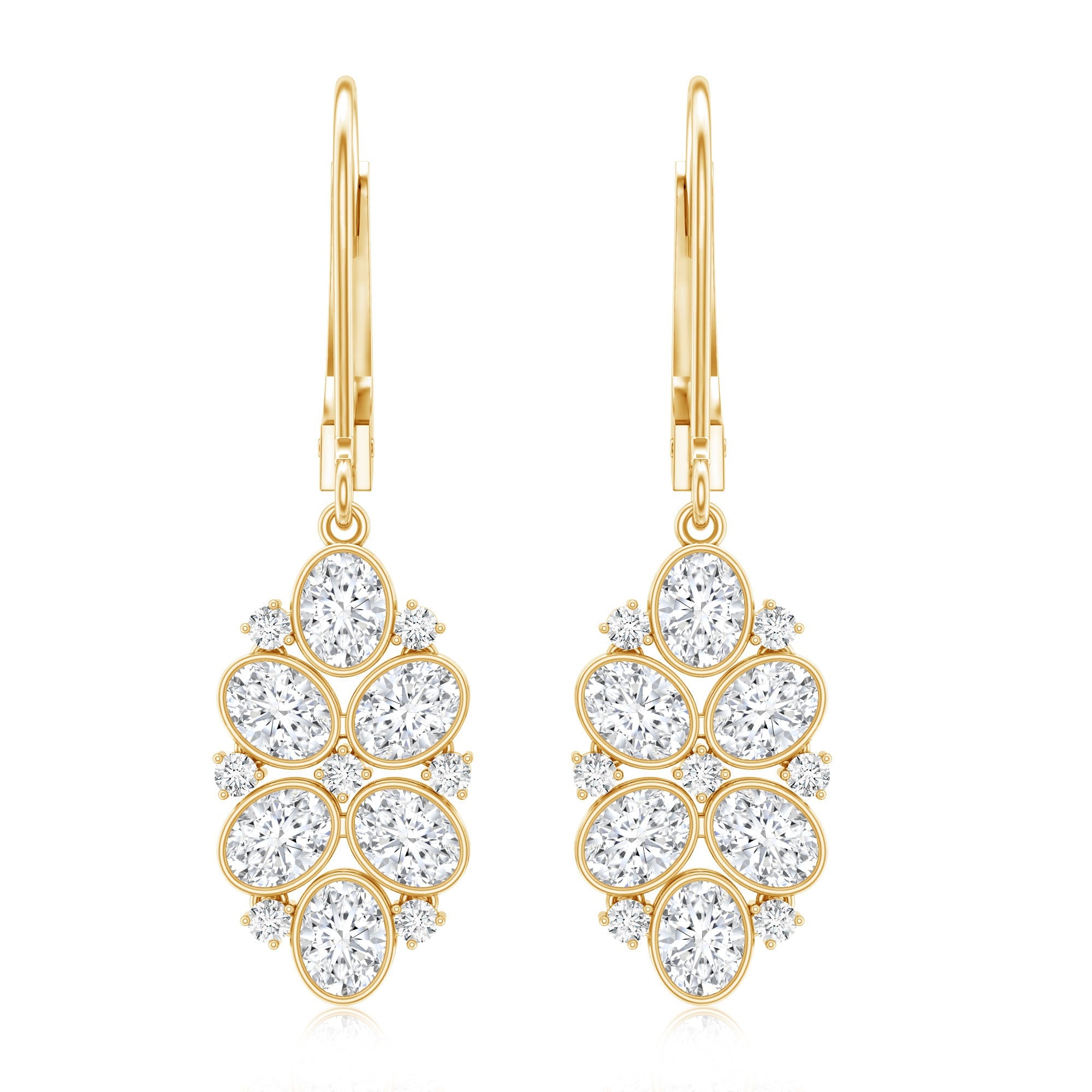 Certified Lab Grown Diamond Designer Drop Earrings