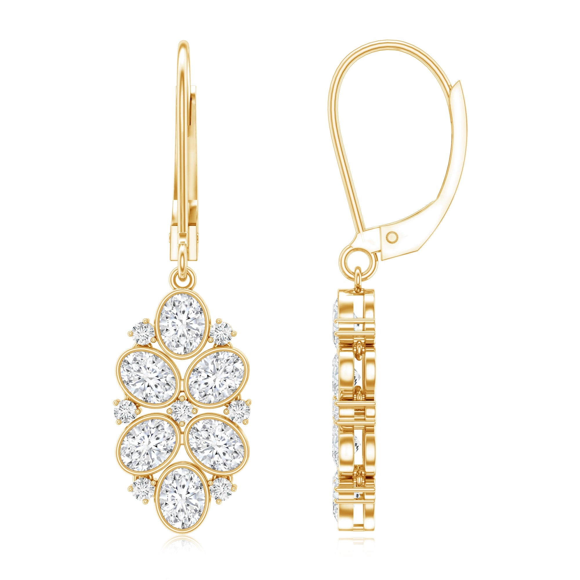 Certified Lab Grown Diamond Designer Drop Earrings