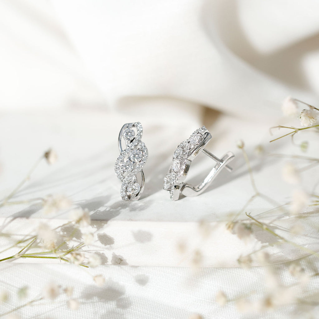 Lab Grown Diamond Infinity Earrings For Women