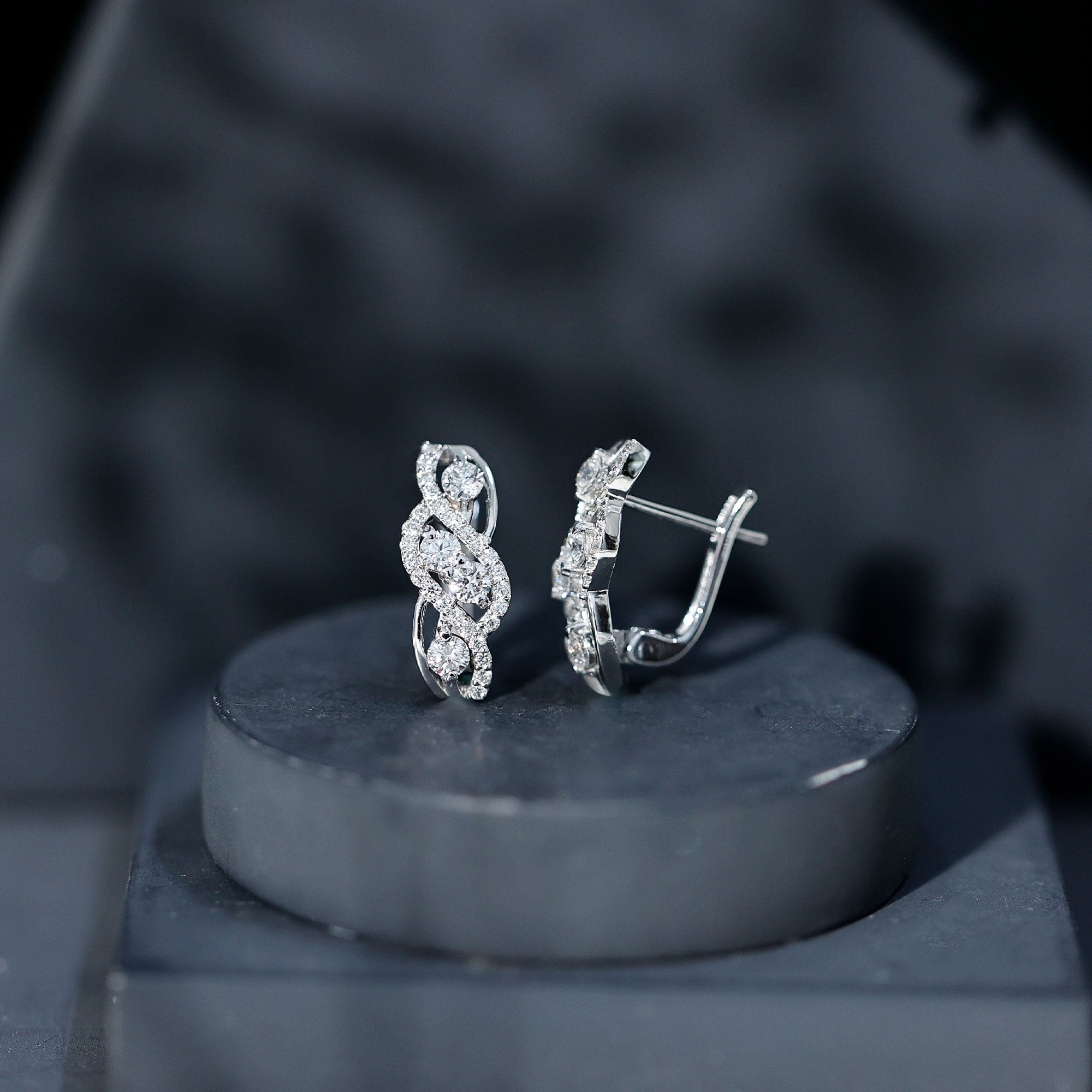 Lab Grown Diamond Infinity Earrings For Women