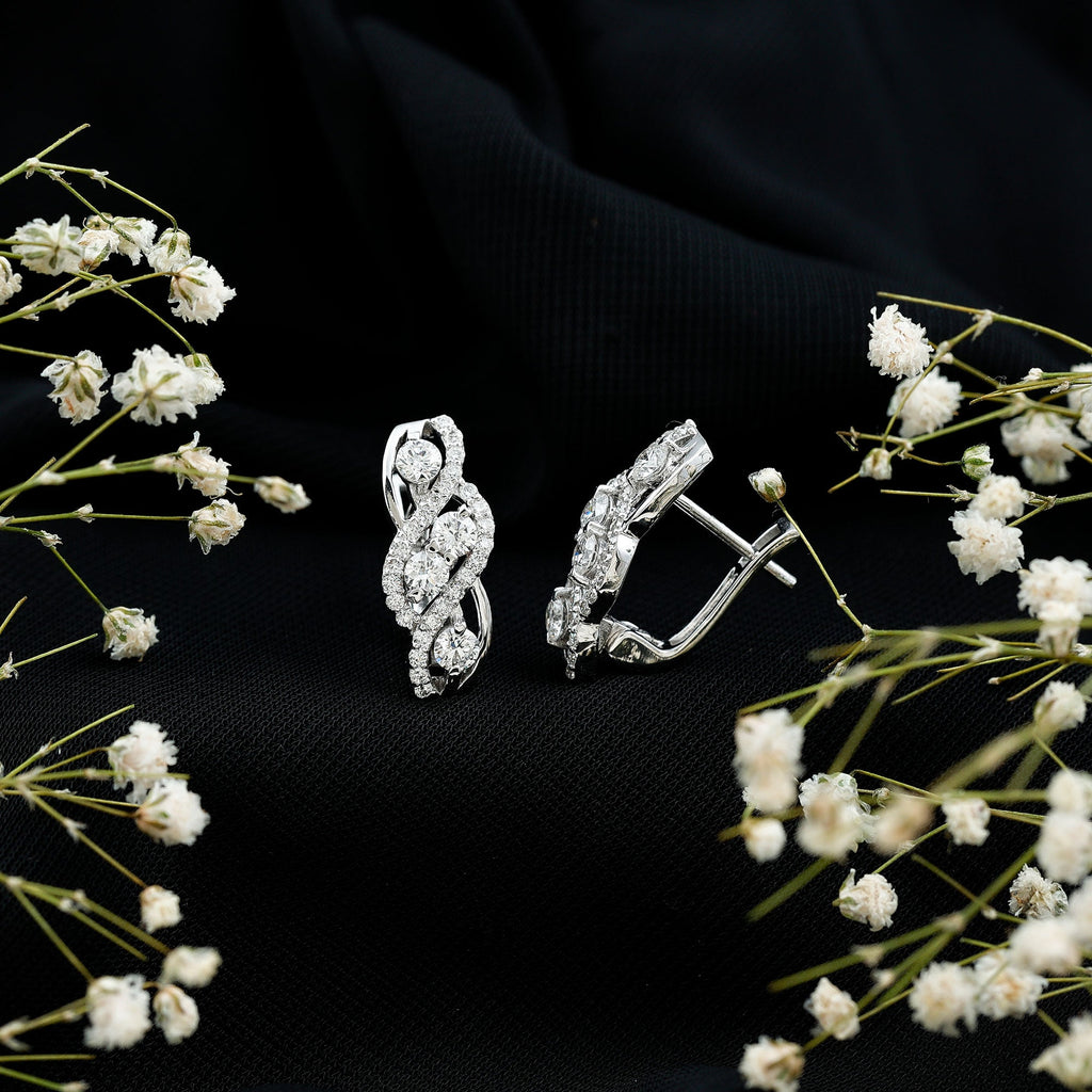 Lab Grown Diamond Infinity Earrings For Women