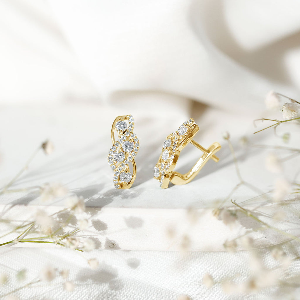 Lab Grown Diamond Infinity Earrings For Women