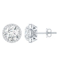 Round Halo Lab Grown Diamond Earring For Women