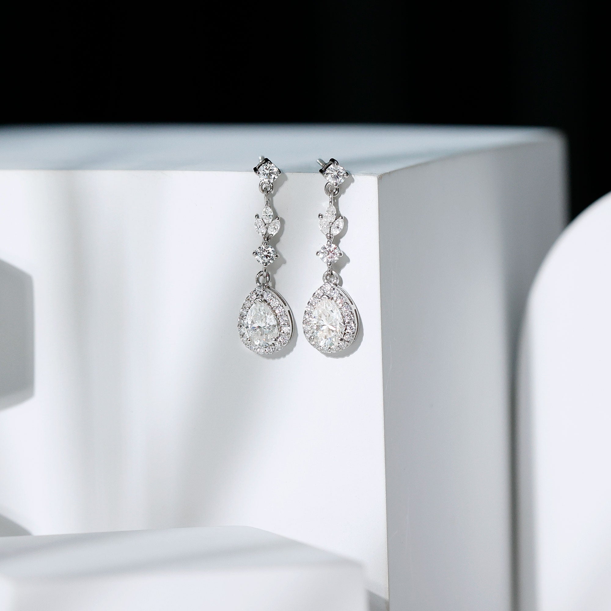 Certified Lab Grown Diamond Dangling Earrings