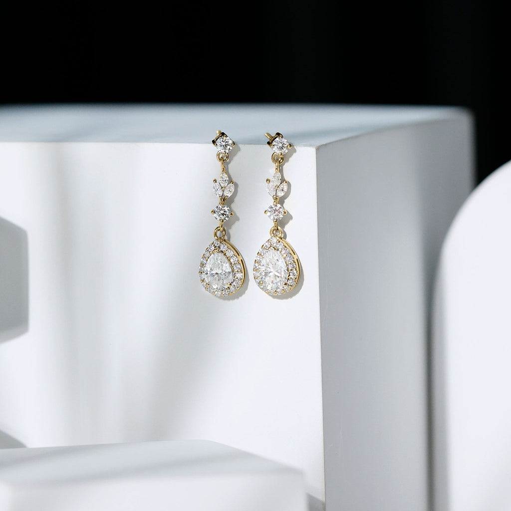 Certified Lab Grown Diamond Dangling Earrings