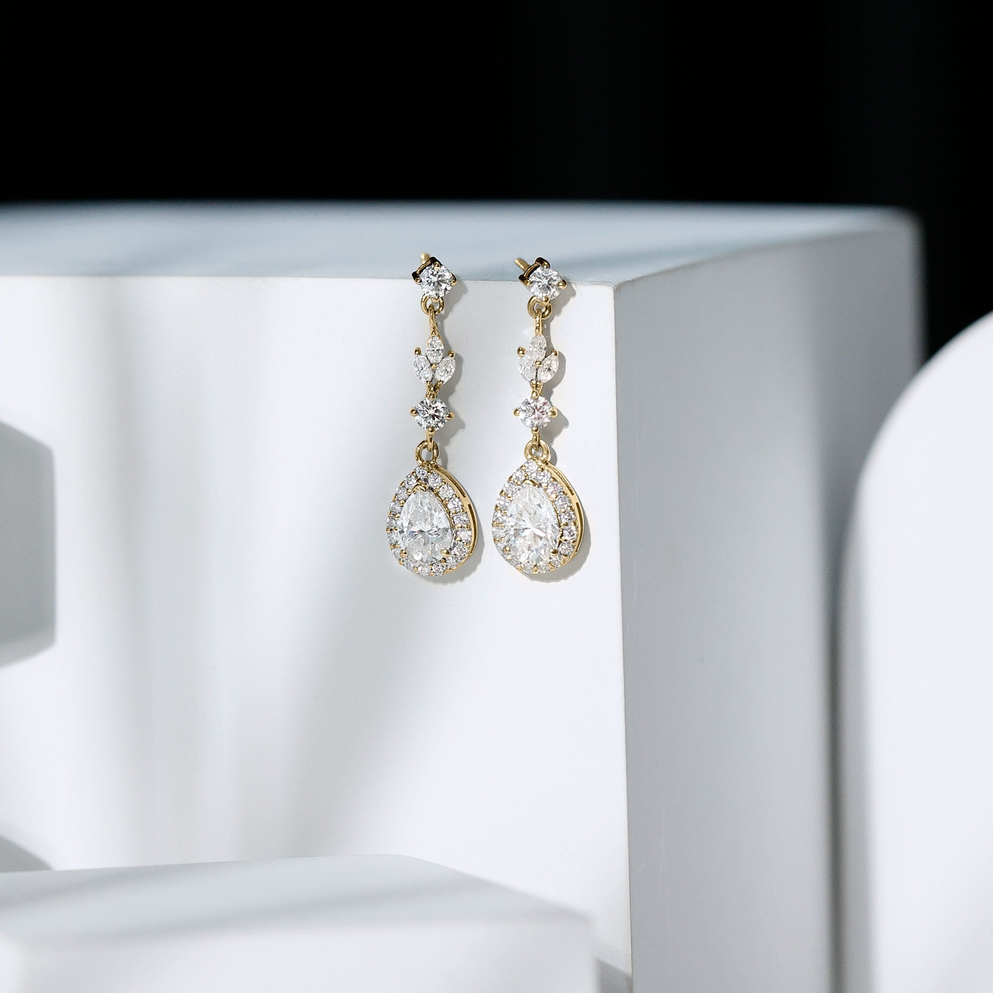 Certified Lab Grown Diamond Dangling Earrings