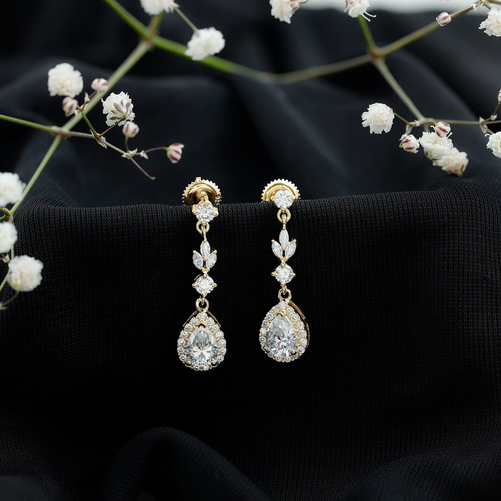 Certified Lab Grown Diamond Dangling Earrings