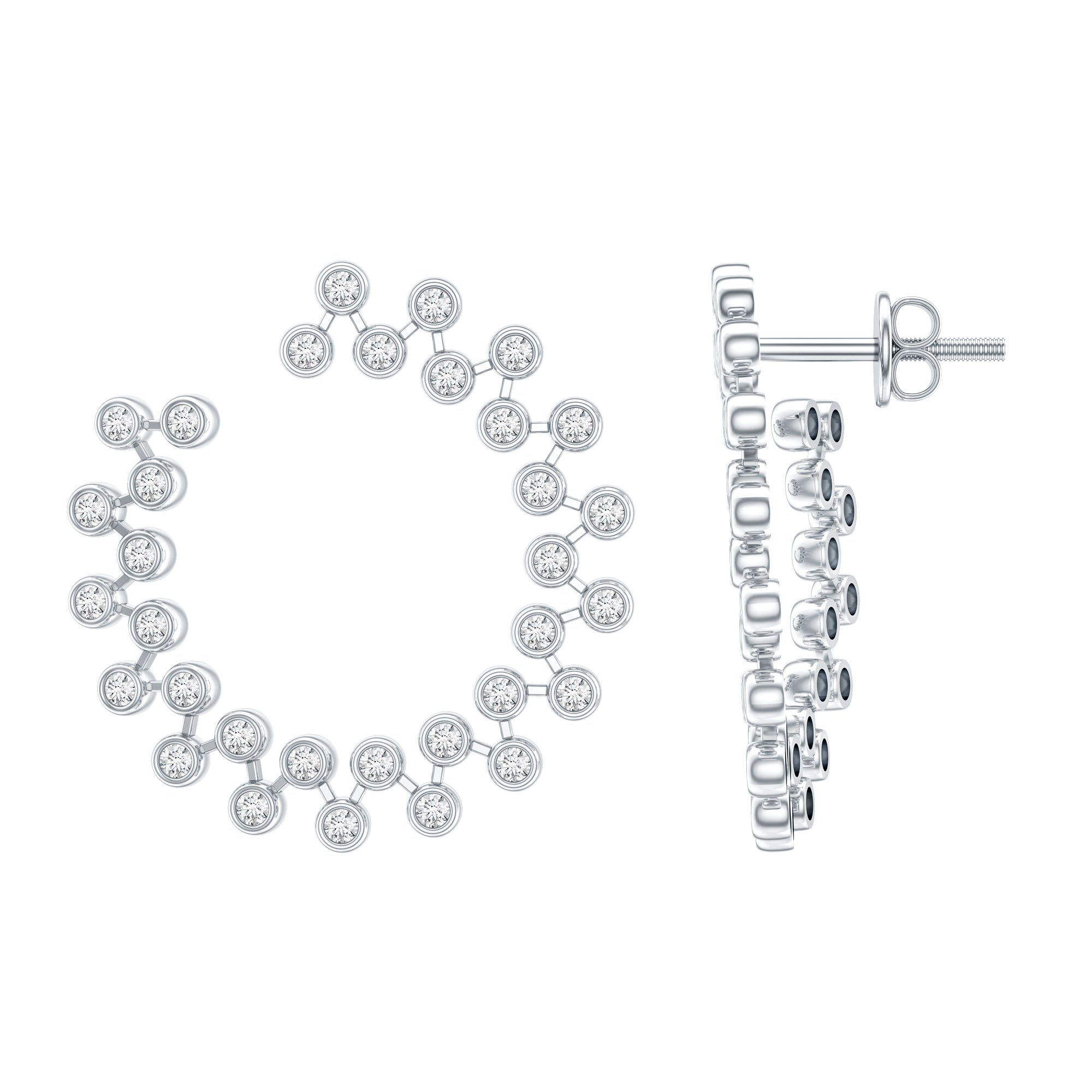 Certified Lab Created Diamond Statement Stud Earrings