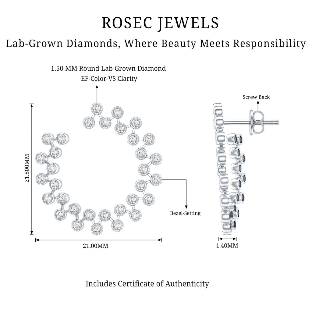 Certified Lab Created Diamond Statement Stud Earrings