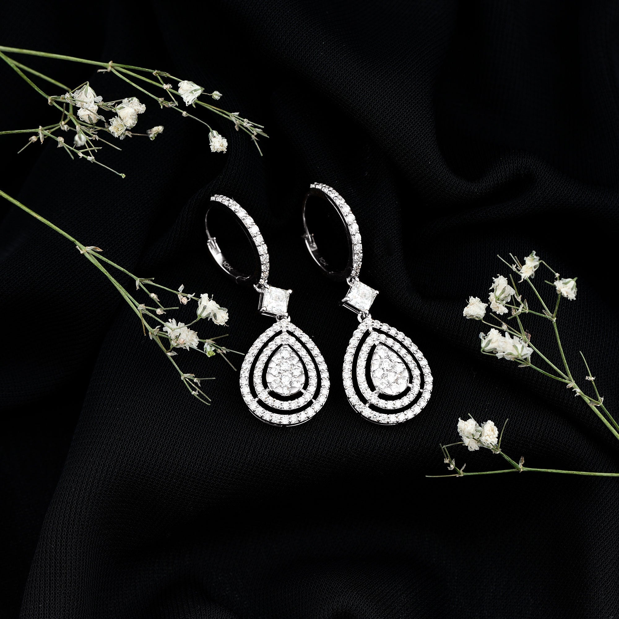 Certified Lab Created Diamond Wedding Earrings For Bride