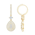 Certified Lab Created Diamond Wedding Earrings For Bride