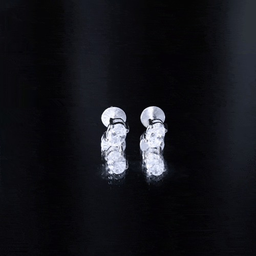 0.8 Carat Oval Shaped Lab Grown Diamond Solitaire Stud Earrings