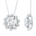 2 Carat Round Cut Lab Grown Diamond Starburst Necklace