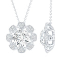 Certified 2 Carat Lab Grown Diamond Designer Solitaire Necklace