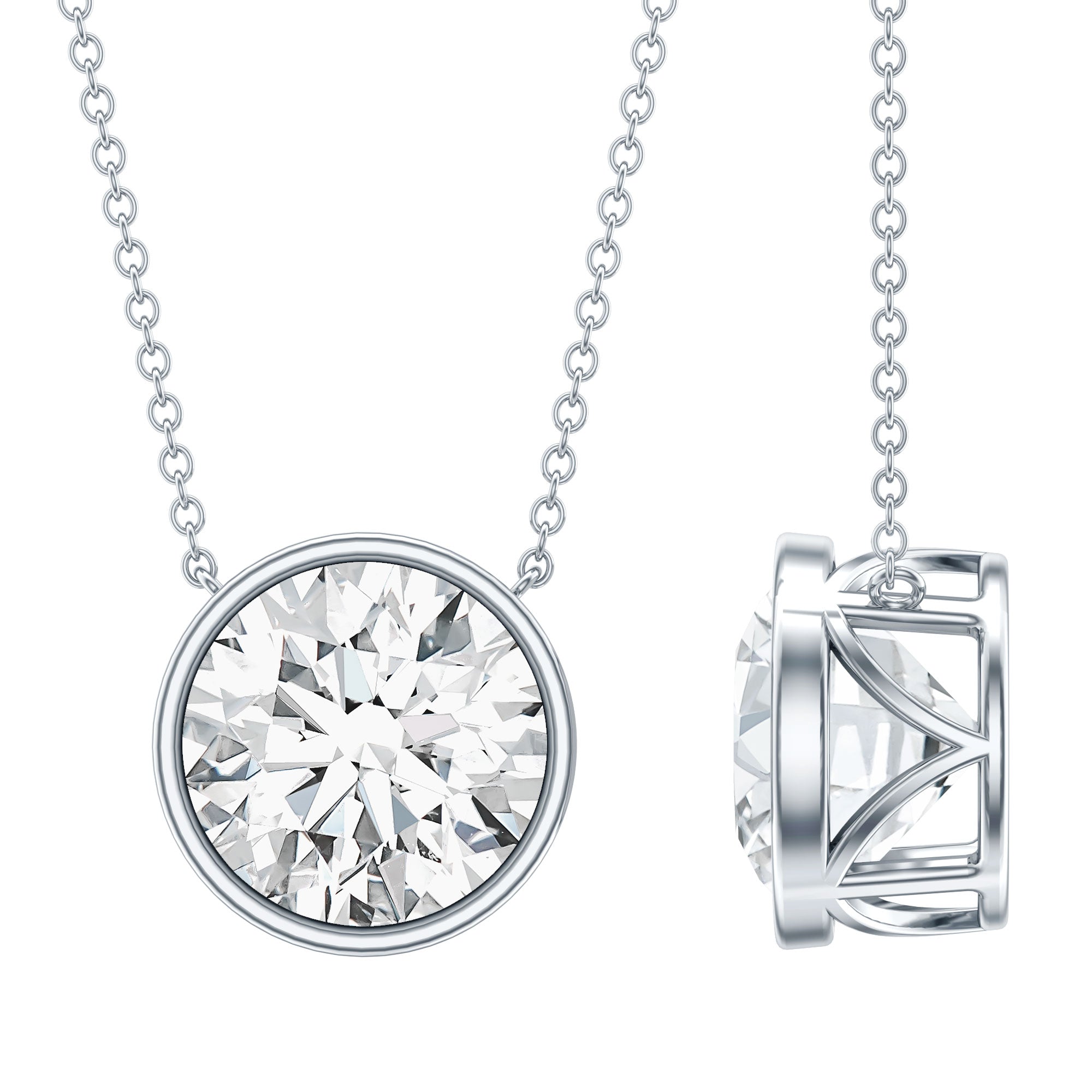5 Carat Lab Grown Diamond Bridal Necklace with IGI Certificate
