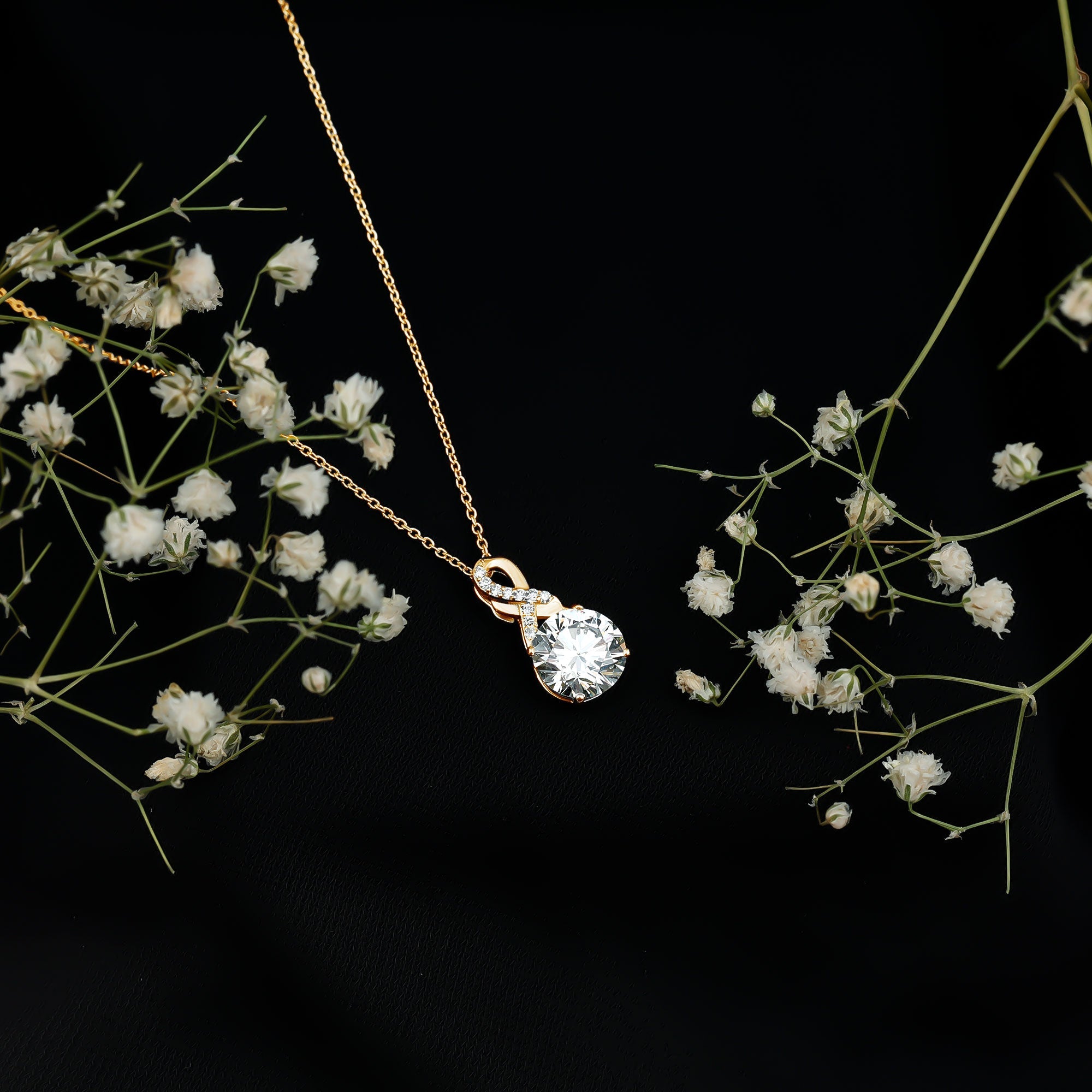 2 Carat Lab Grown Diamond Infinity Pendant Necklace