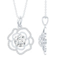 2 Carat Lab Grown Diamond Flower Pendant Necklace