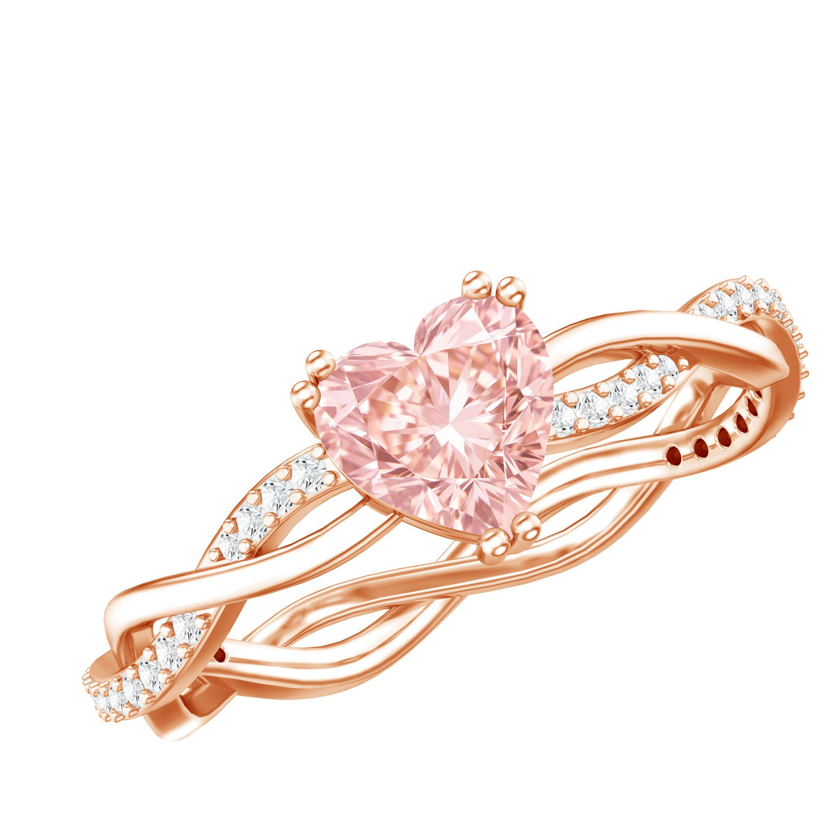 The Counterpoint — Pink Diamond Heart Engagement Ring