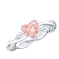 The Counterpoint — Pink Diamond Heart Engagement Ring