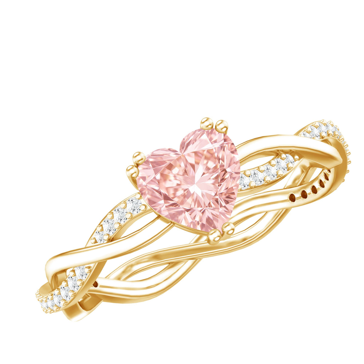 The Counterpoint — Pink Diamond Heart Engagement Ring