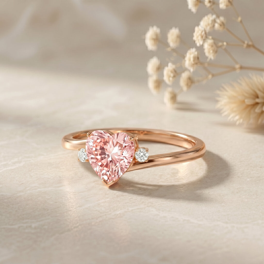 The Aside — Pink Diamond Heart Promise Ring