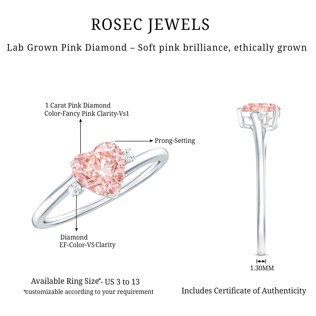 The Aside — Pink Diamond Heart Promise Ring