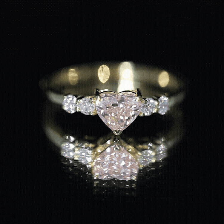 A Quiet Vow — Pink Diamond Heart Ring