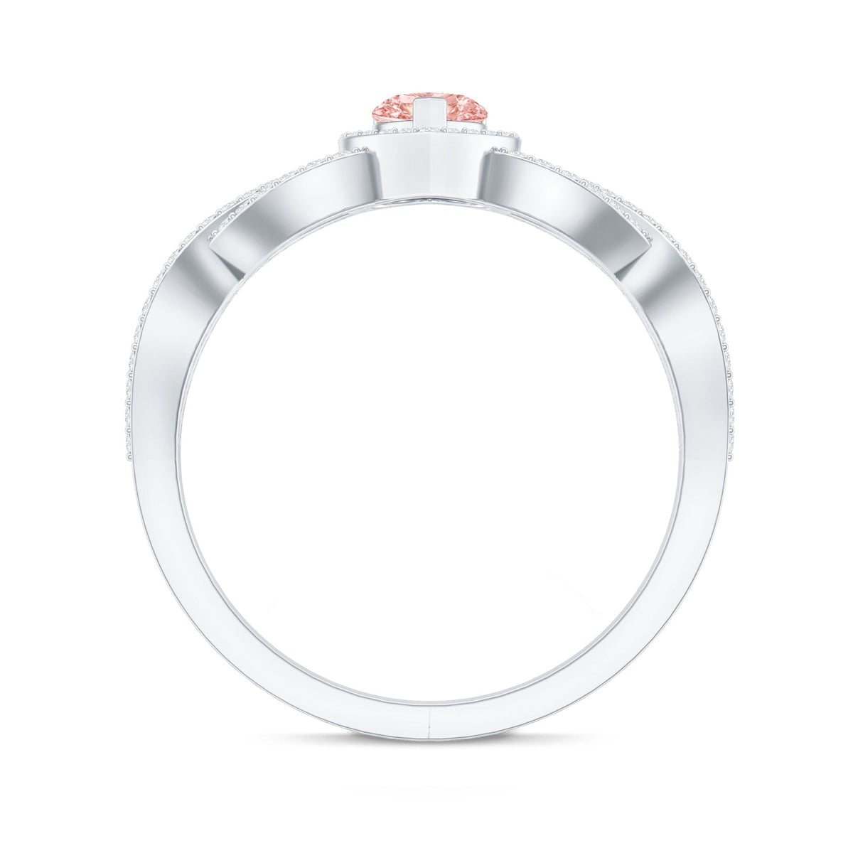 The Entwine — Pink Diamond Heart Engagement Ring