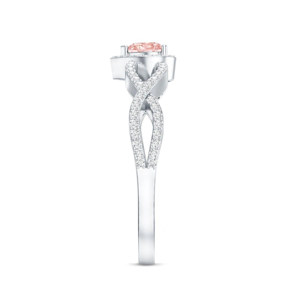 The Entwine — Pink Diamond Heart Engagement Ring