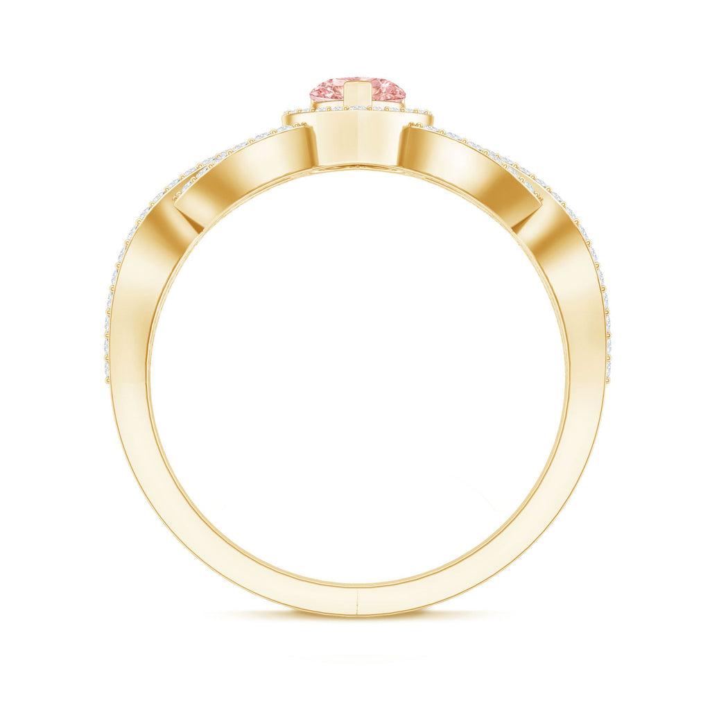 The Entwine — Pink Diamond Heart Engagement Ring