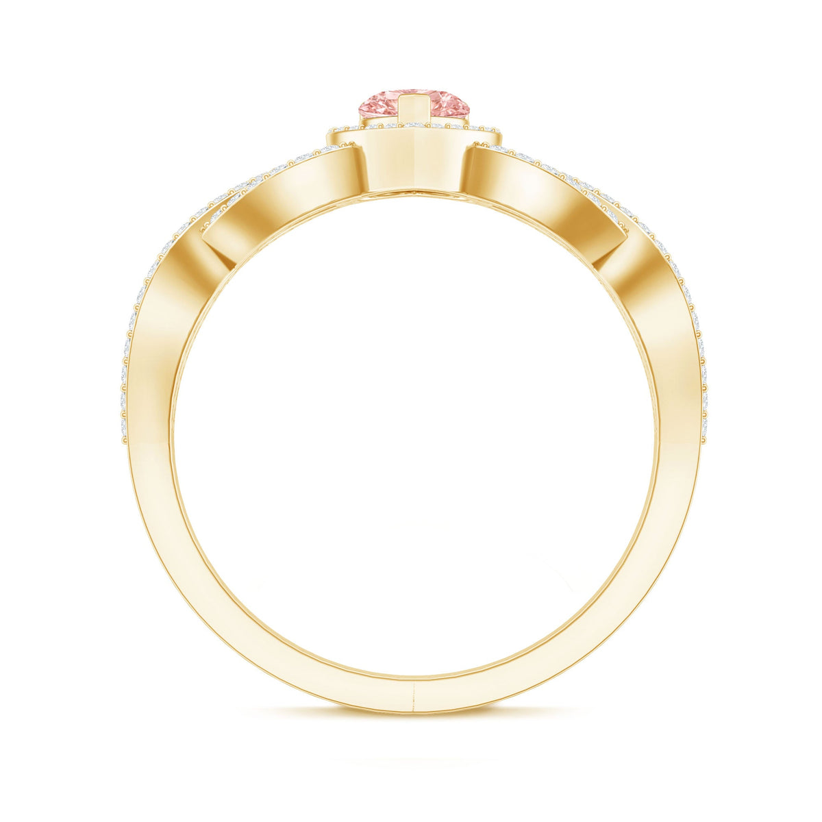 The Entwine — Pink Diamond Heart Engagement Ring