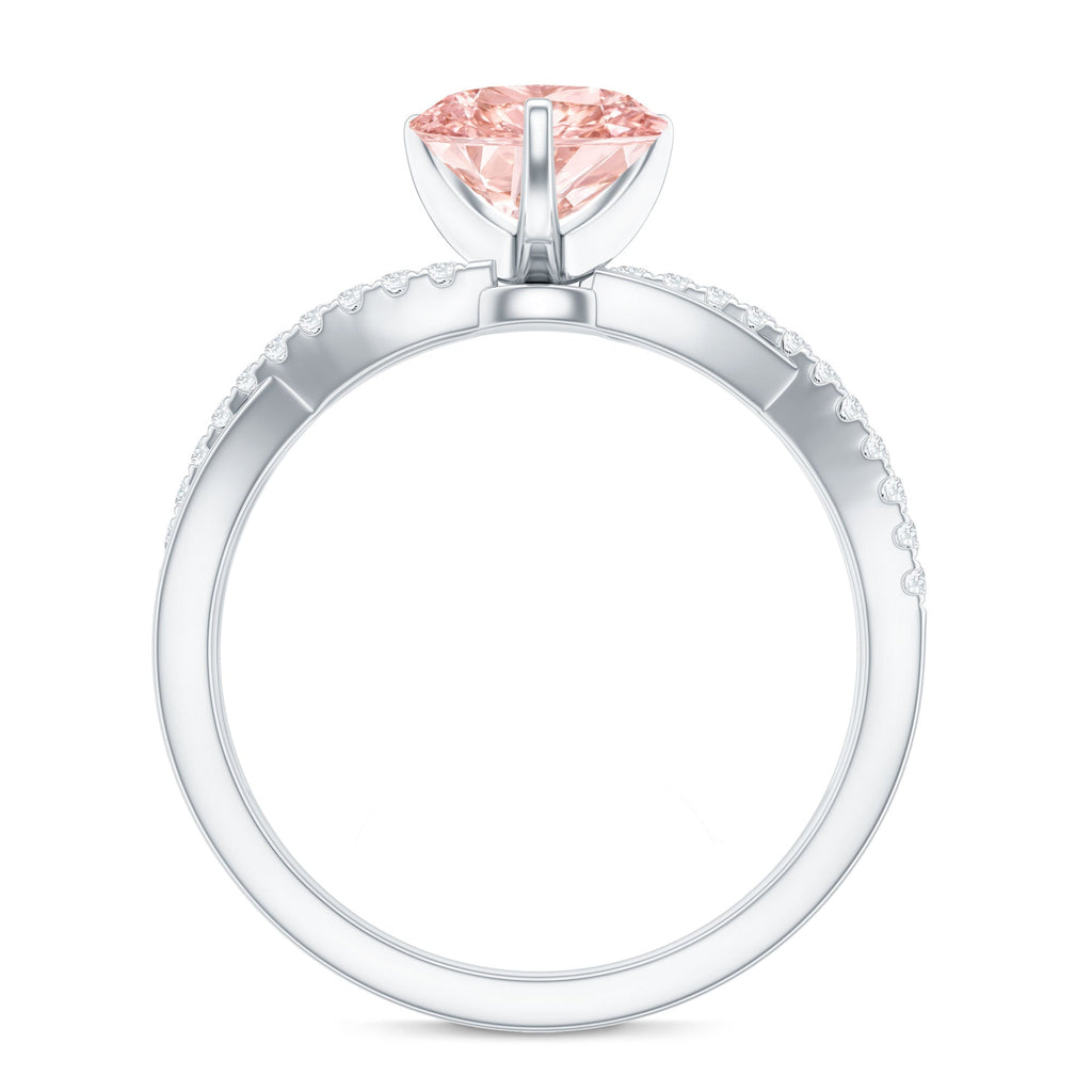 The Crossing — Pink Diamond Heart Ring