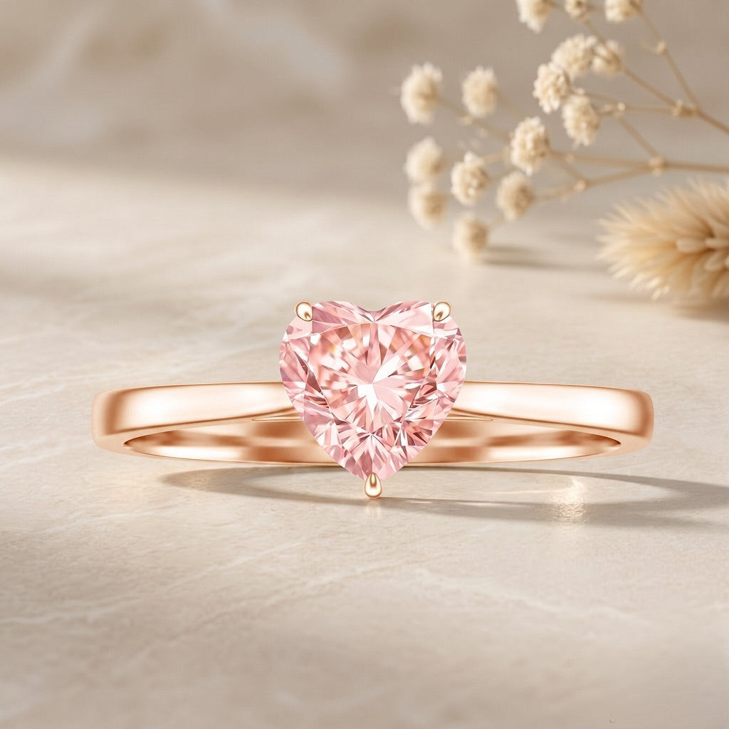 The Confession — Pink Diamond Heart Promise Ring