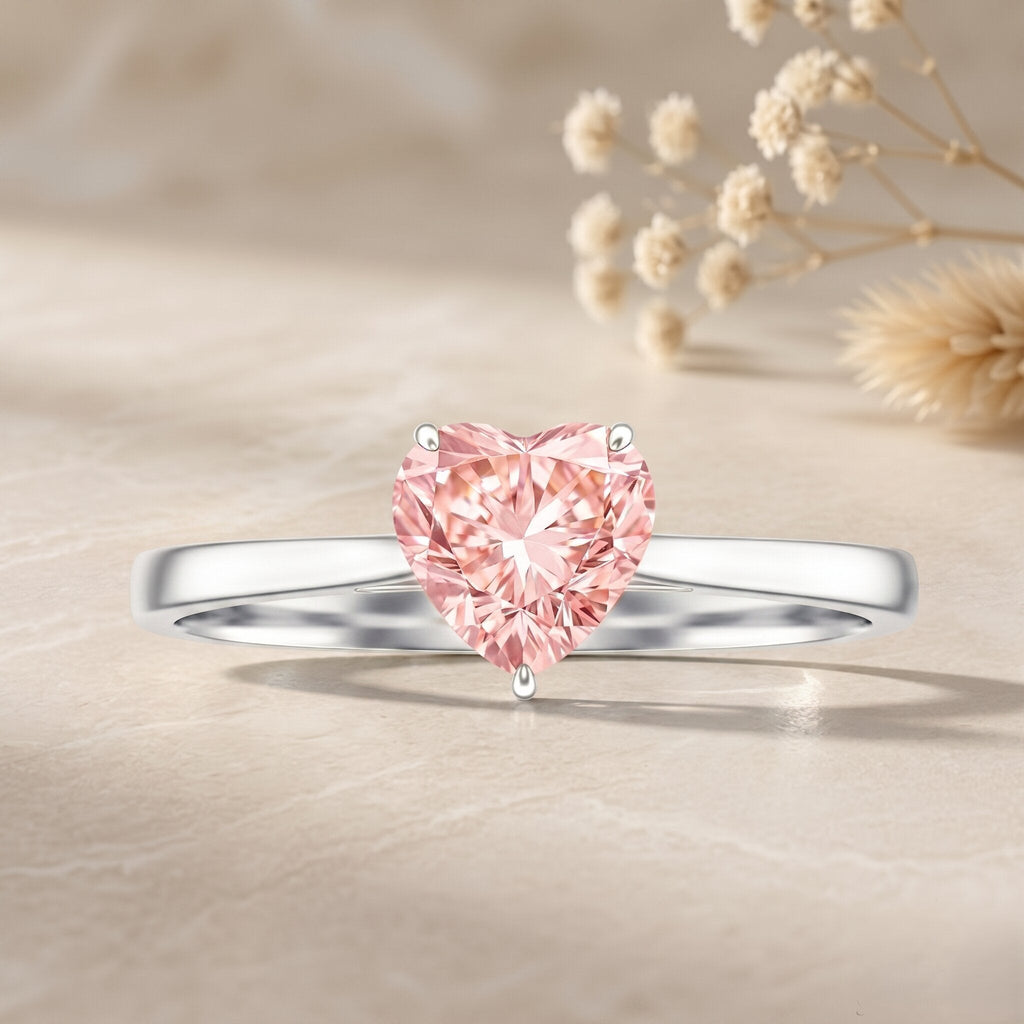 The Confession — Pink Diamond Heart Promise Ring