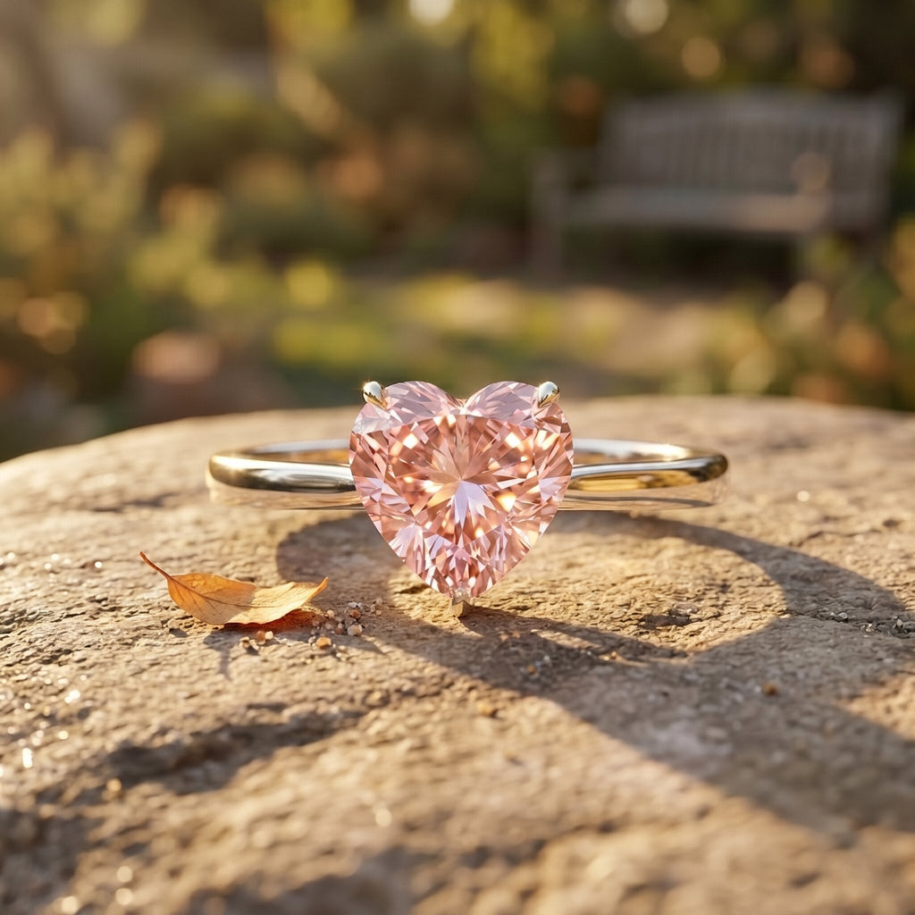The Confession — Pink Diamond Heart Promise Ring