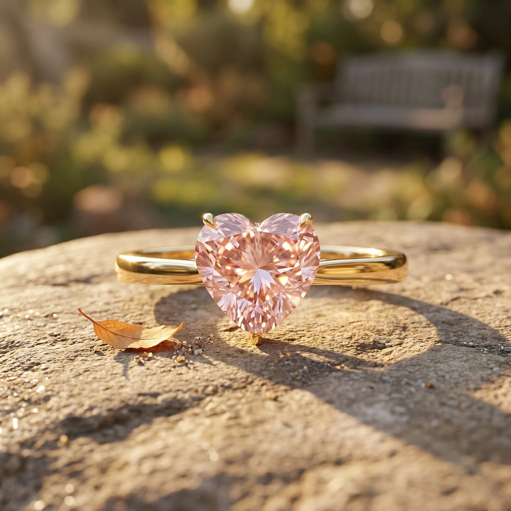 The Confession — Pink Diamond Heart Promise Ring