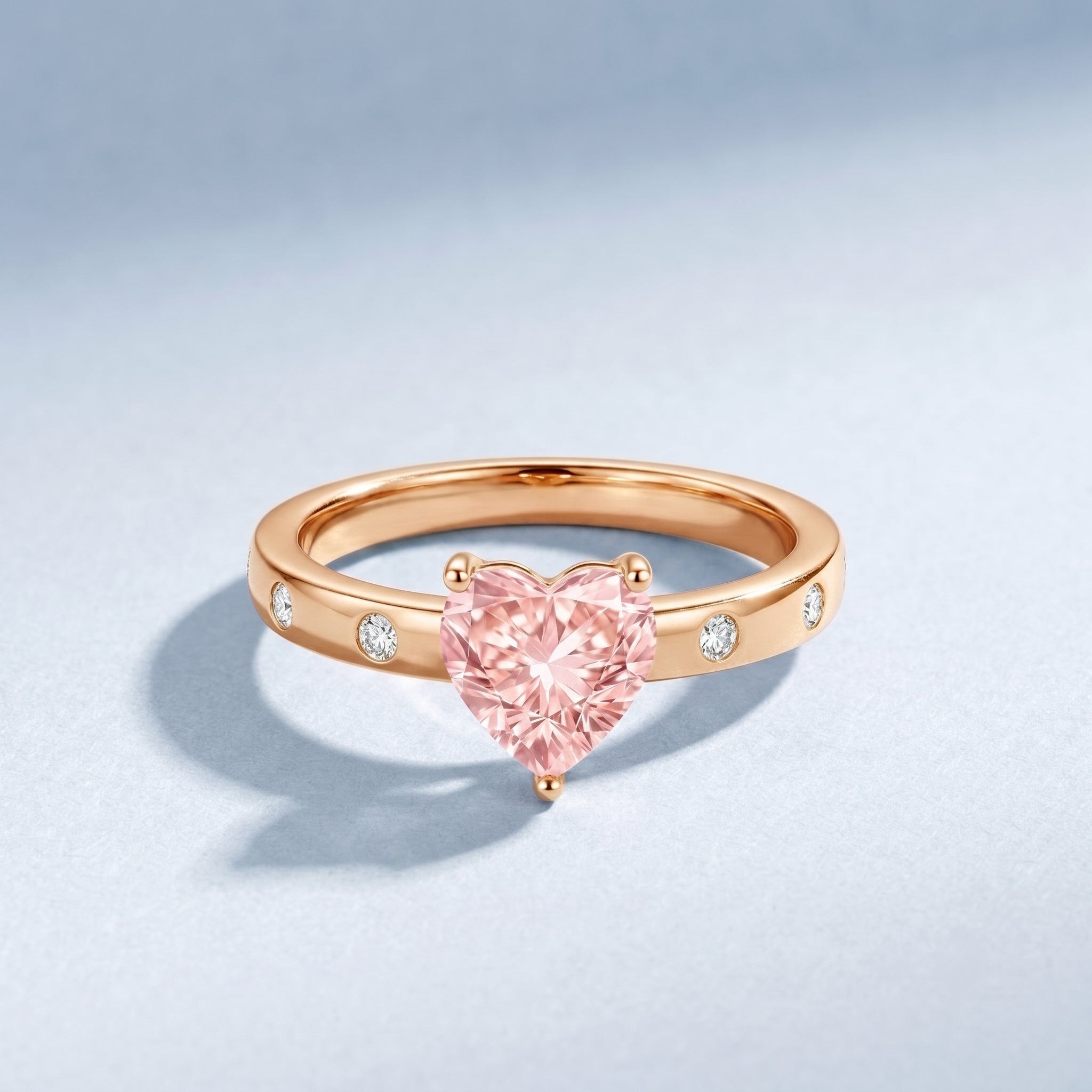 IGI Certified Solitaire Lab Grown Pink Diamond Engagement Ring for Women